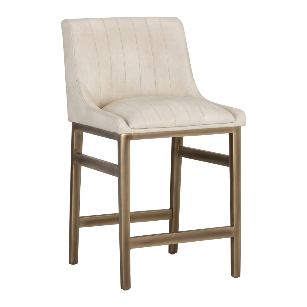 Channel-Tufted Counter Stool by Splendido Halden