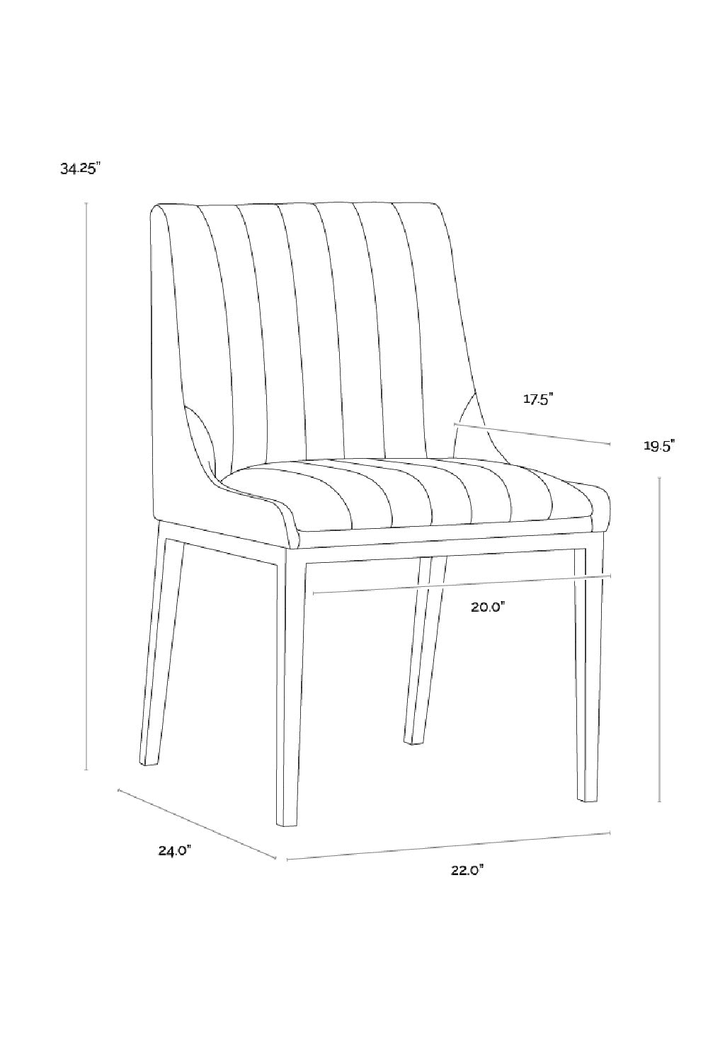 Vertical Stitched Dining Chairs (2) by Splendido Halden, alternate view 18