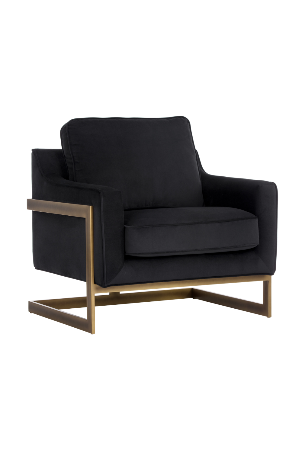 Bronze Frame Cantilevered Lounge Chair by Splendido Kalmin Accent Chair, alternate view 23