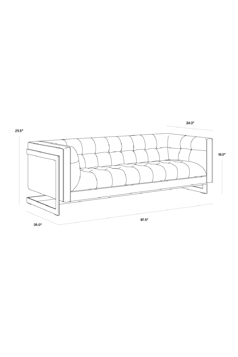 Button Tufted Sofa by Splendido Ekon, alternate view 23