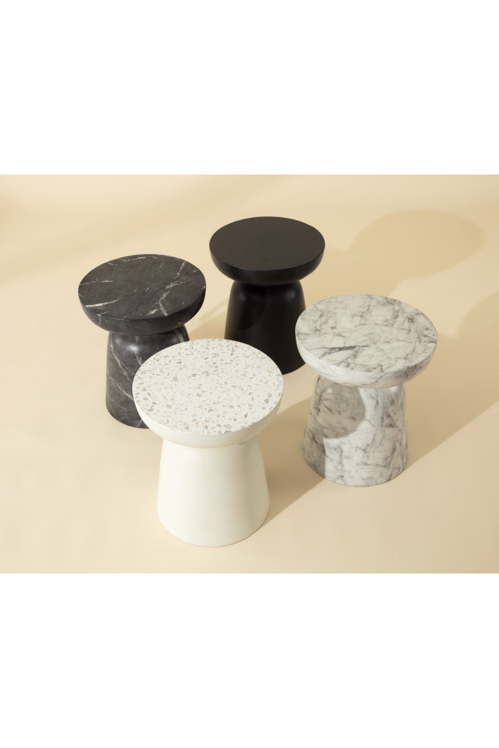 Modern European furniture - Marble-Look Indoor/Outdoor End Table - www.oroa.com