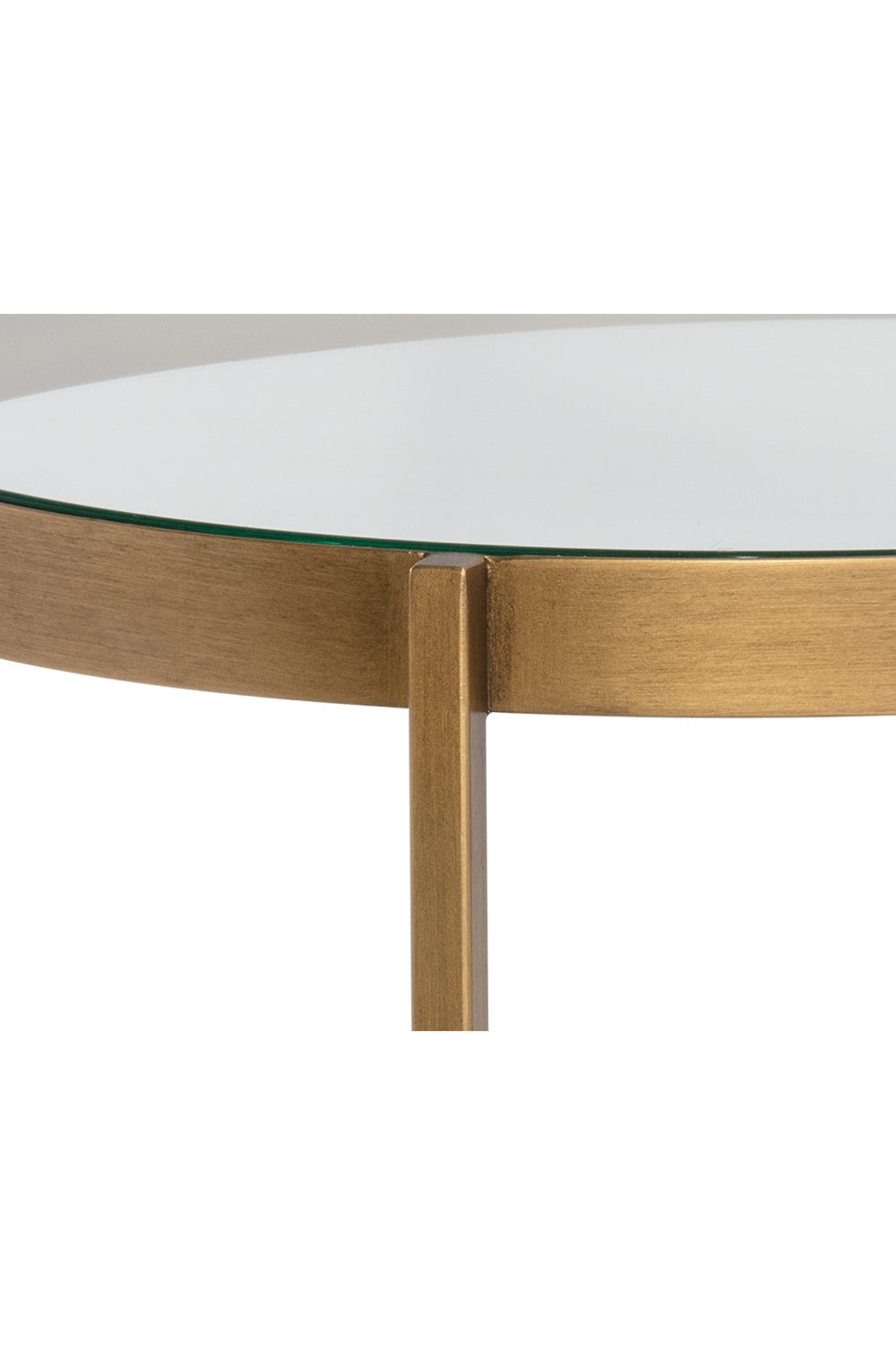 Gold Framed Glass Side Table by Splendido Gia, alternate view 4