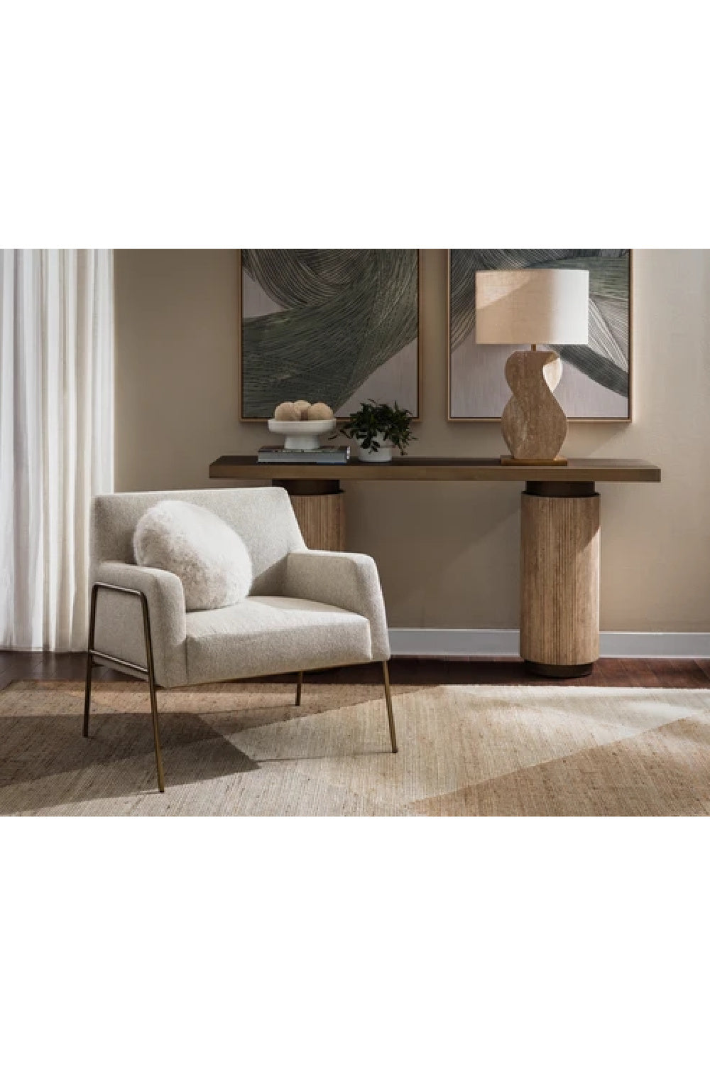 Fabric Upholstered Lounge Chair by Splendido Cybil Accent Chair, alternate view 14