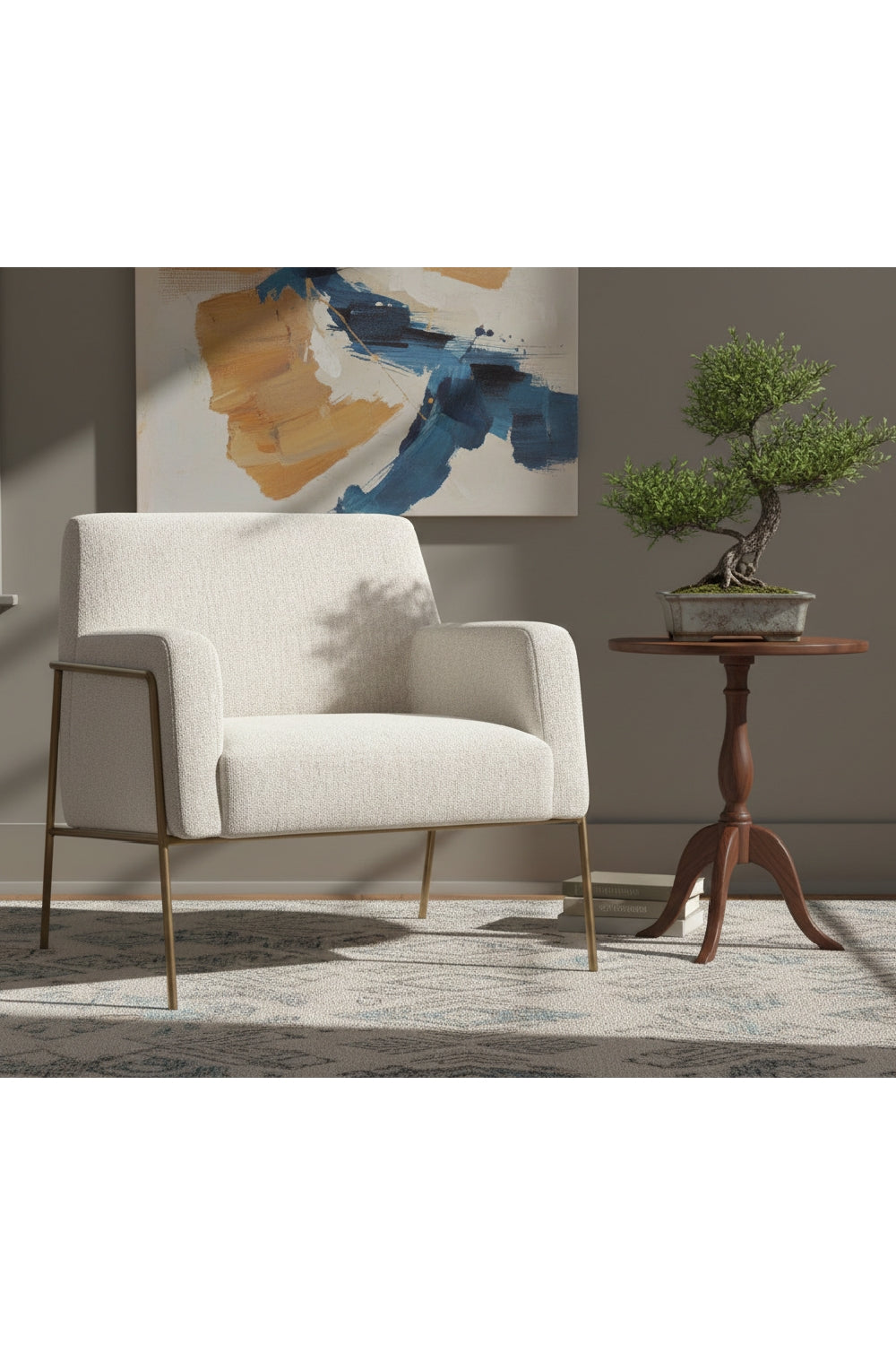 Fabric Upholstered Lounge Chair by Splendido Cybil Accent Chair, alternate view 13