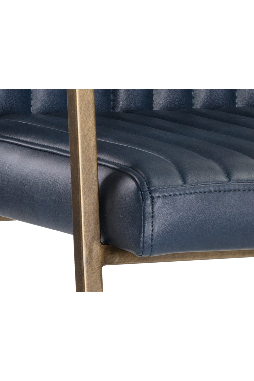 Channeled Leather Look Dining Chair by Splendido Homer, alternate view 15