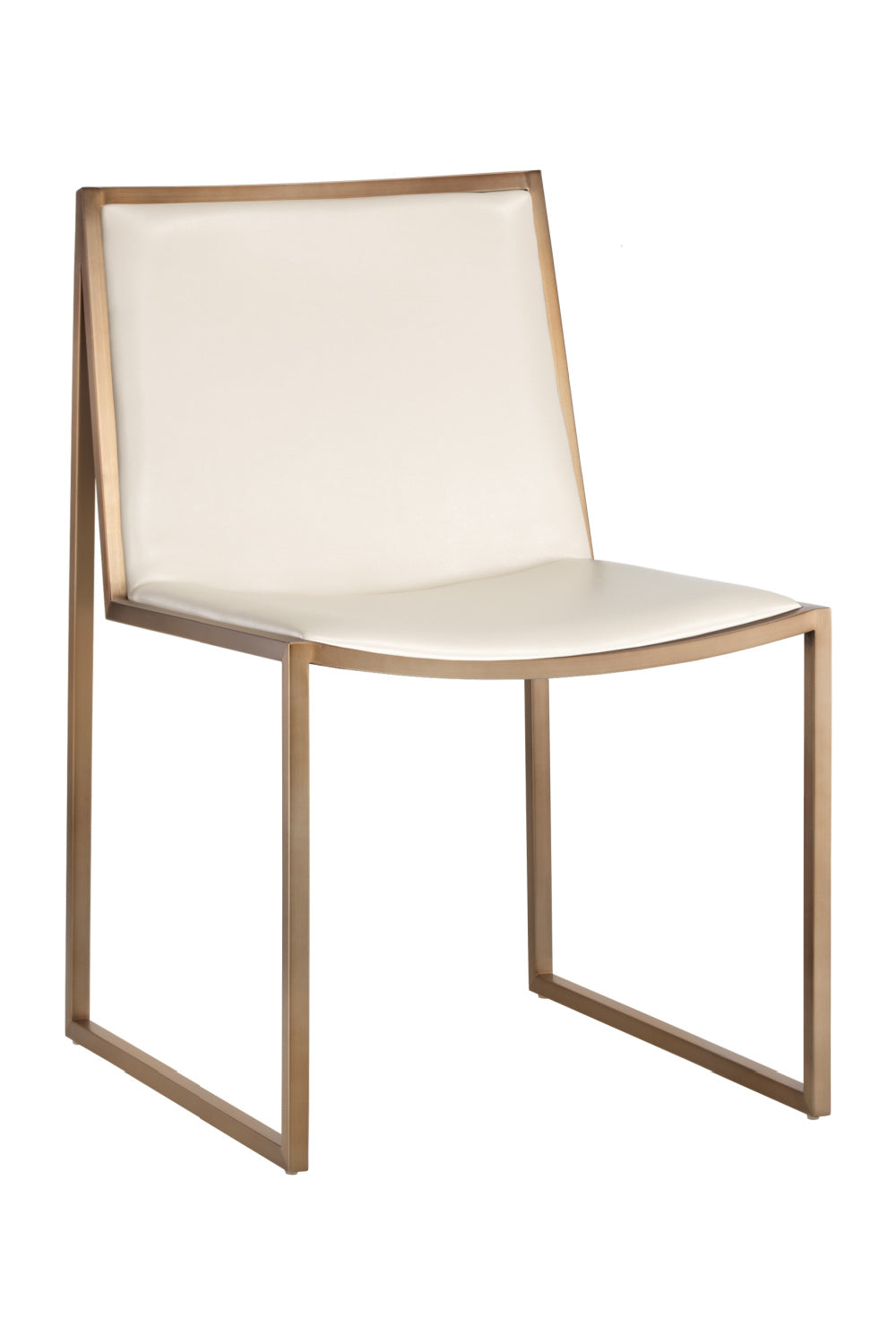 Cream Leather Look Dining Chairs (2) by Splendido Blair