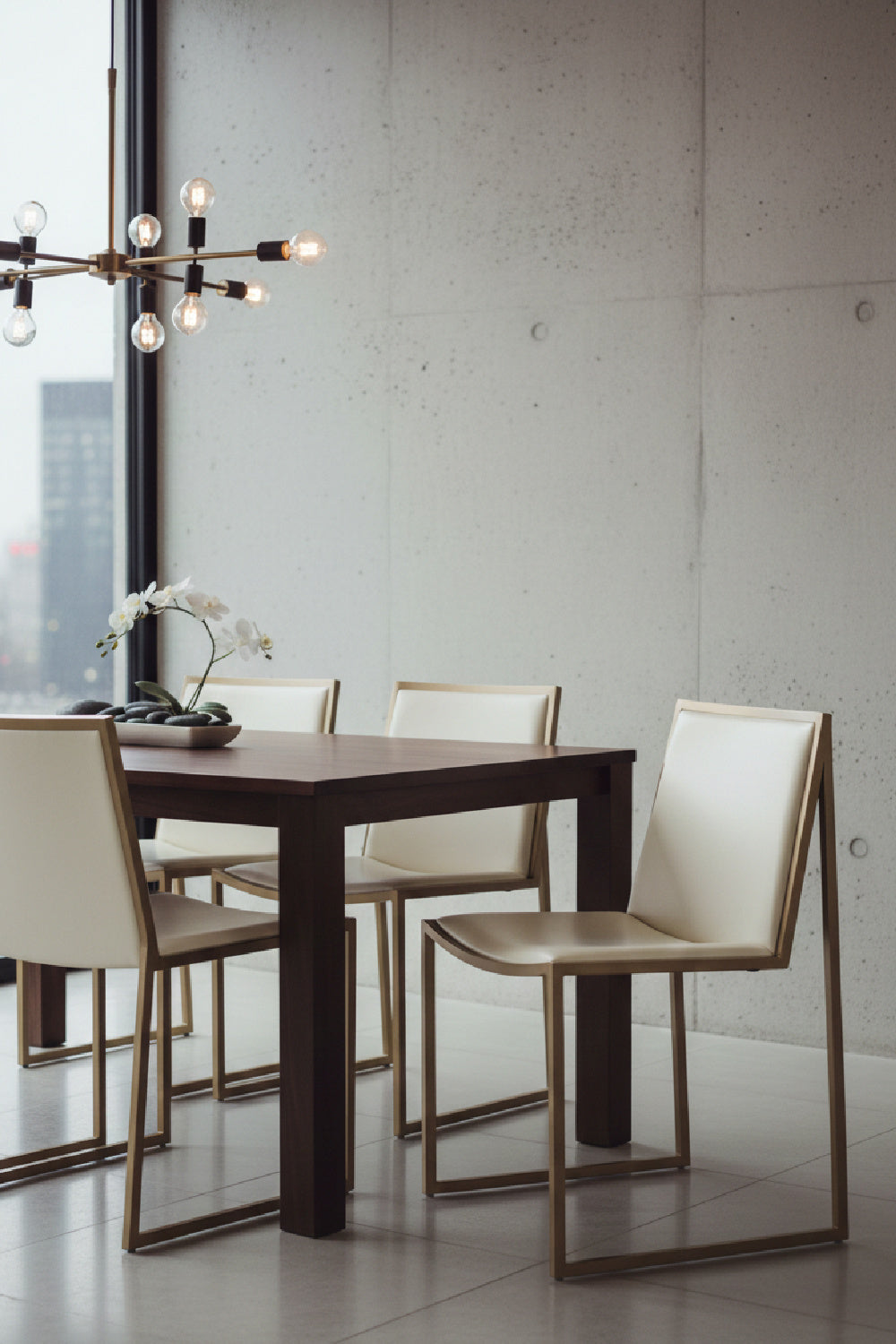 Cream Leather Look Dining Chairs (2) by Splendido Blair, alternate view 2