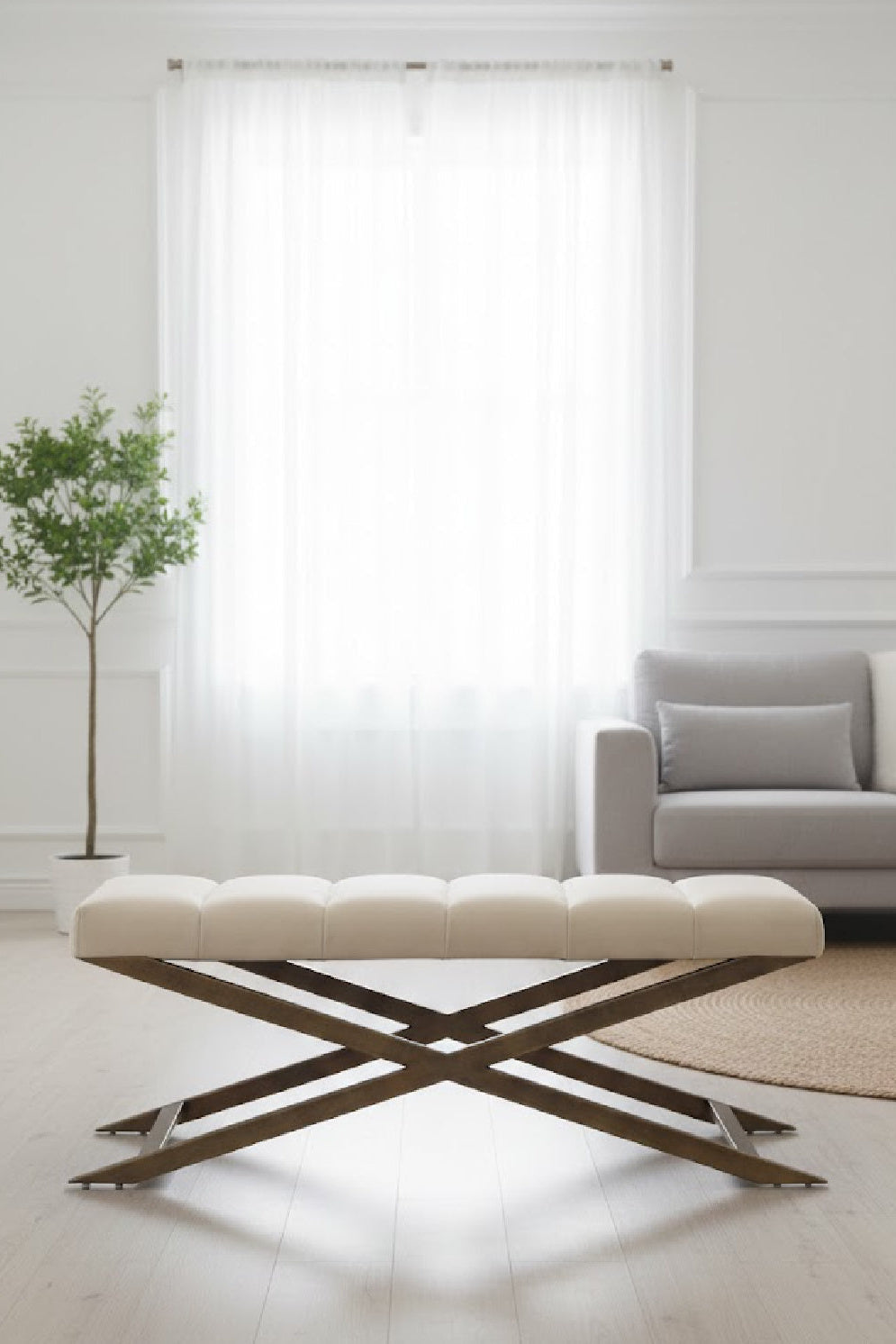 Channel Tufted Bench by Splendido Kammi, alternate view 2