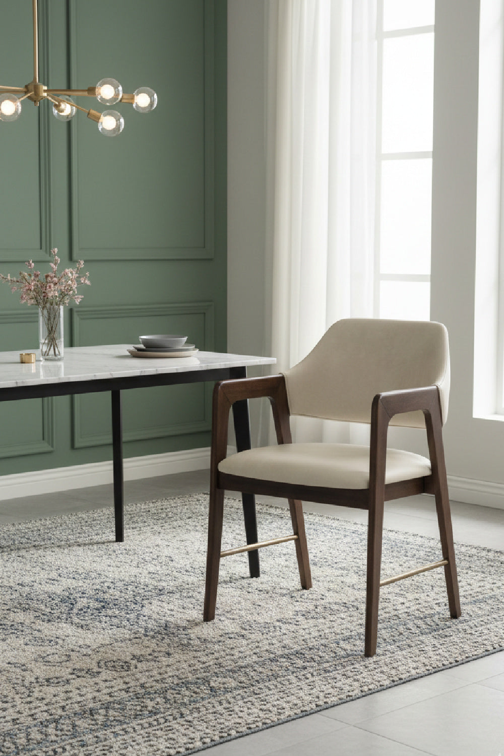 Smoked Acacia Frame Dining Chair by Splendido Milton, alternate view 2