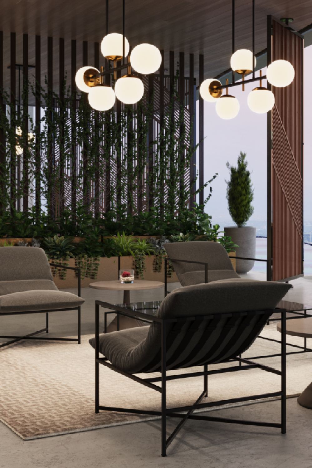 Concrete Pedestal Indoor/Outdoor Coffee Table | Splendido Adonis | Oroa.com