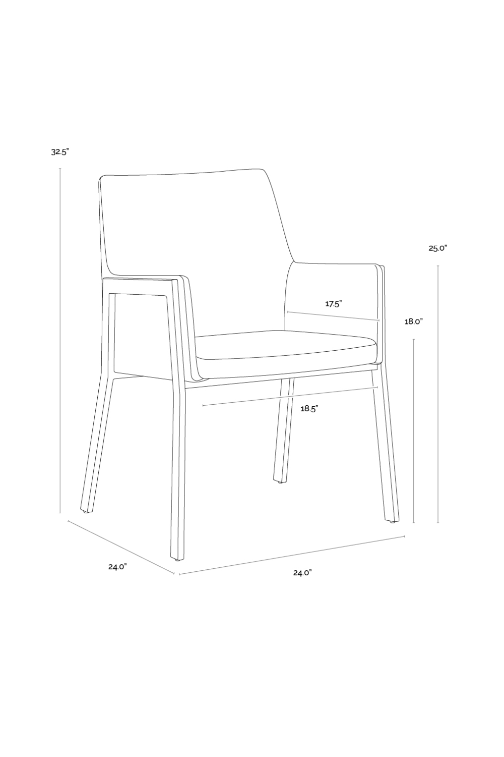 Leather Look Dining Armchair by Splendido Bernadette Dining Chair, alternate view 10