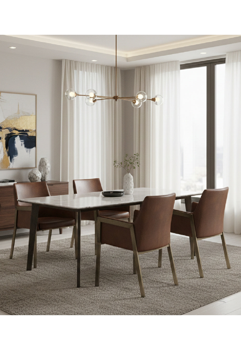 Leather Look Dining Armchair by Splendido Bernadette Dining Chair, alternate view 2