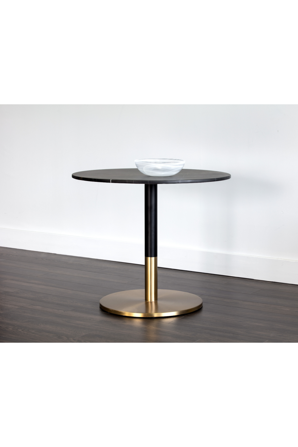 Round Black Marble Bistro Table by Splendido Massie Dining Table, alternate view 7