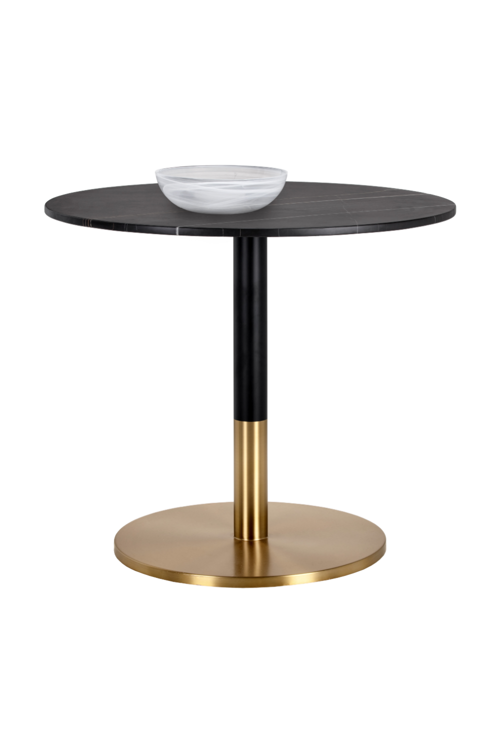 Round Black Marble Bistro Table by Splendido Massie Dining Table, alternate view 3
