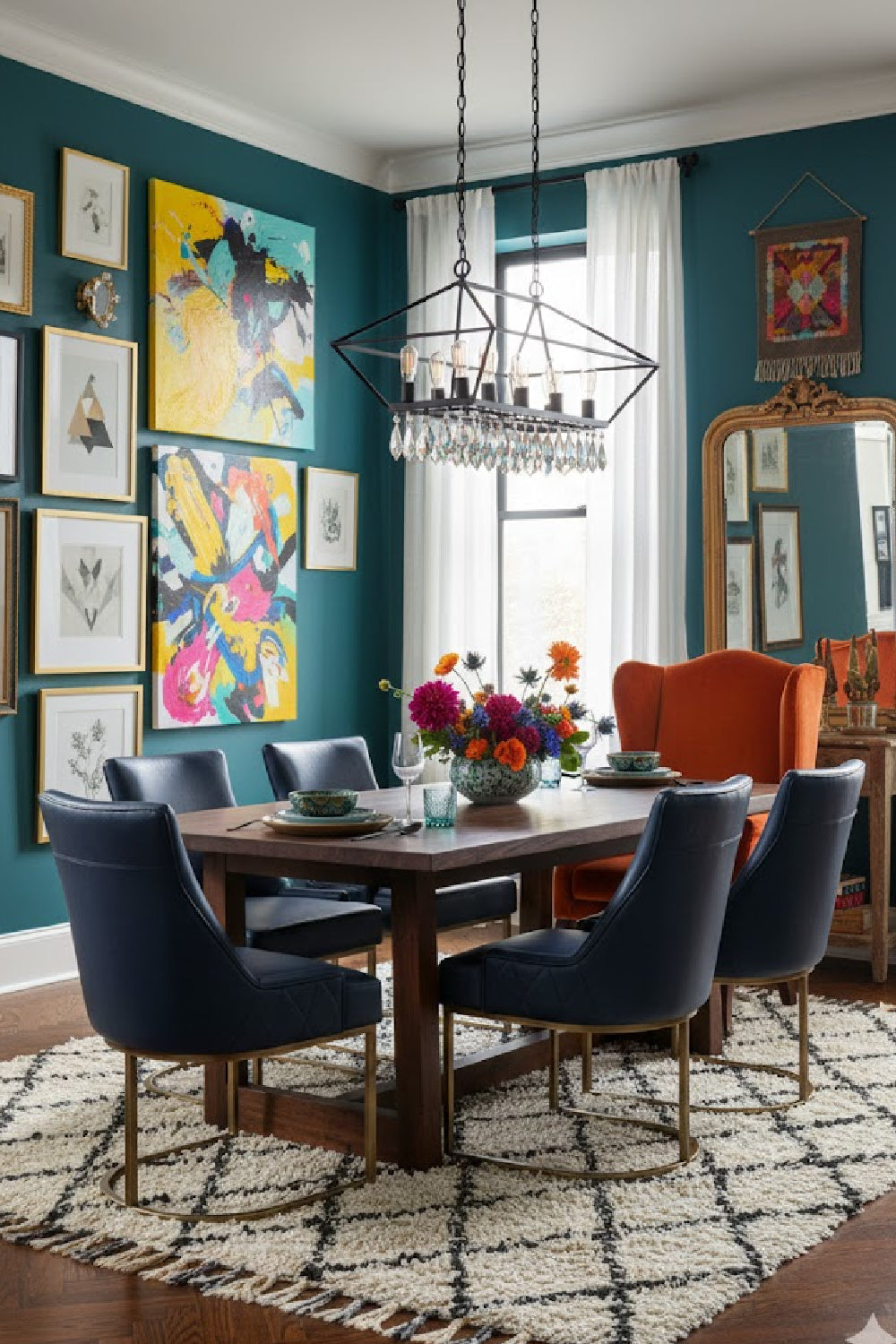 Bronze Cantilever Leather Dining Chairs (2) by Splendido Florence, alternate view 13