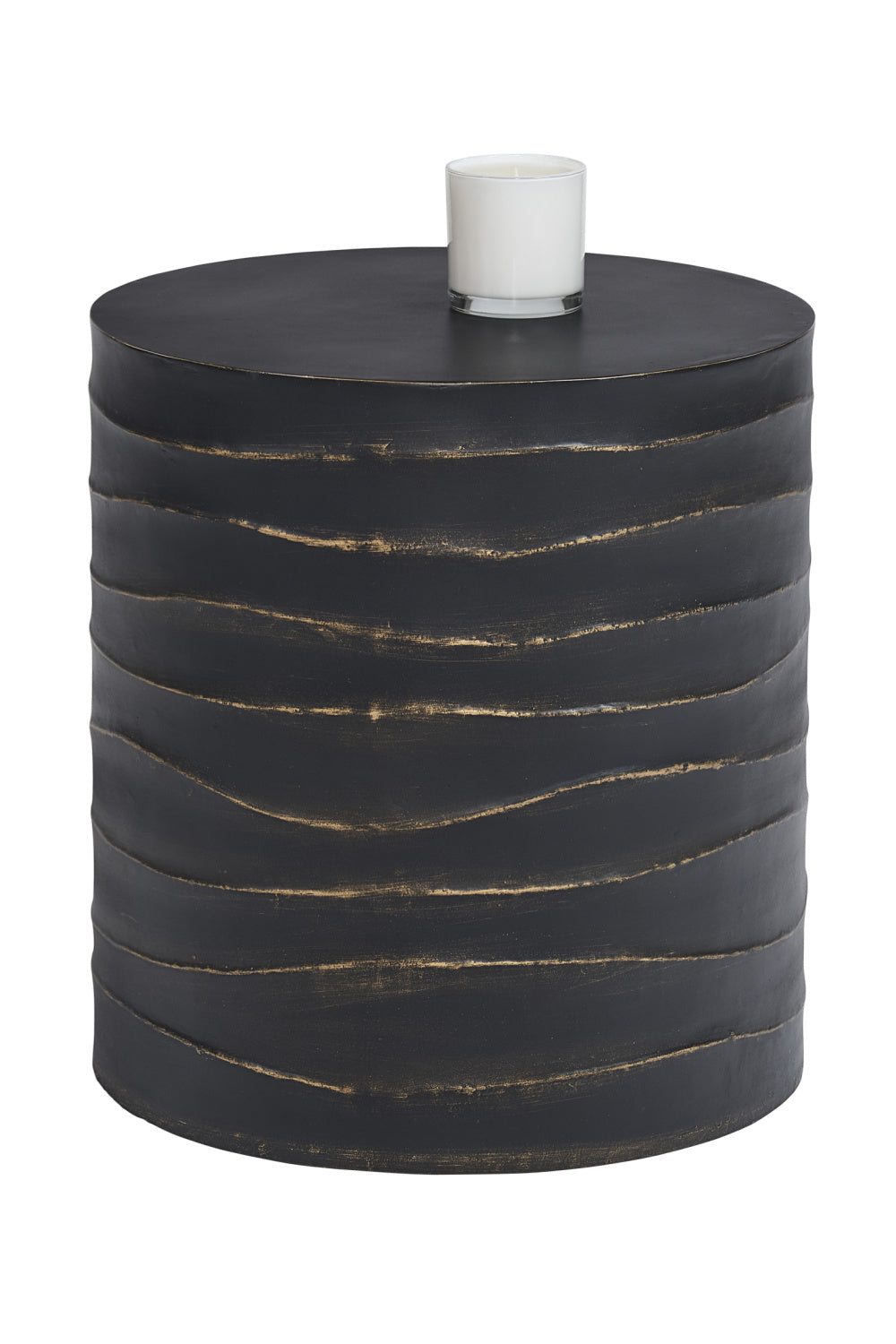 Black Cylindrical End Table by Splendido Corey Side Table, alternate view 3