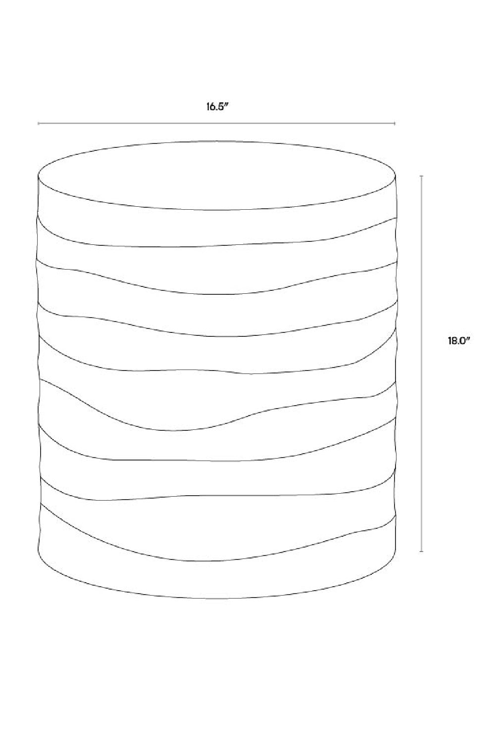 Black Cylindrical End Table by Splendido Corey Side Table, alternate view 7