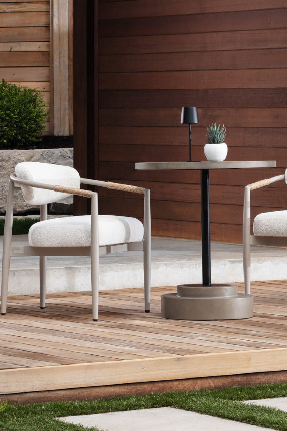 Round Indoor/Outdoor Concrete Bistro Table by Splendido Marlowe Outdoor Dining Table, alternate view 8