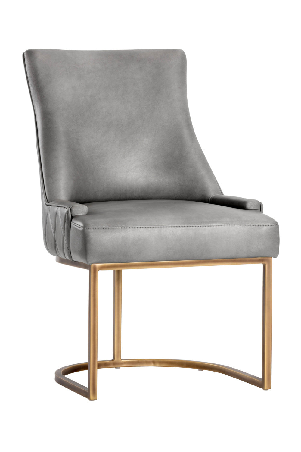 Bronze Cantilever Leather Dining Chairs (2) by Splendido Florence