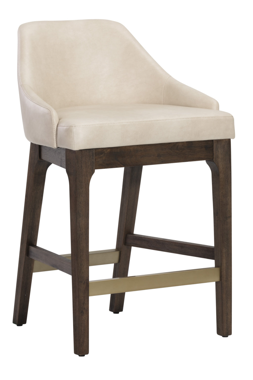 Cream Leather Look Counter Stool by Splendido Kace