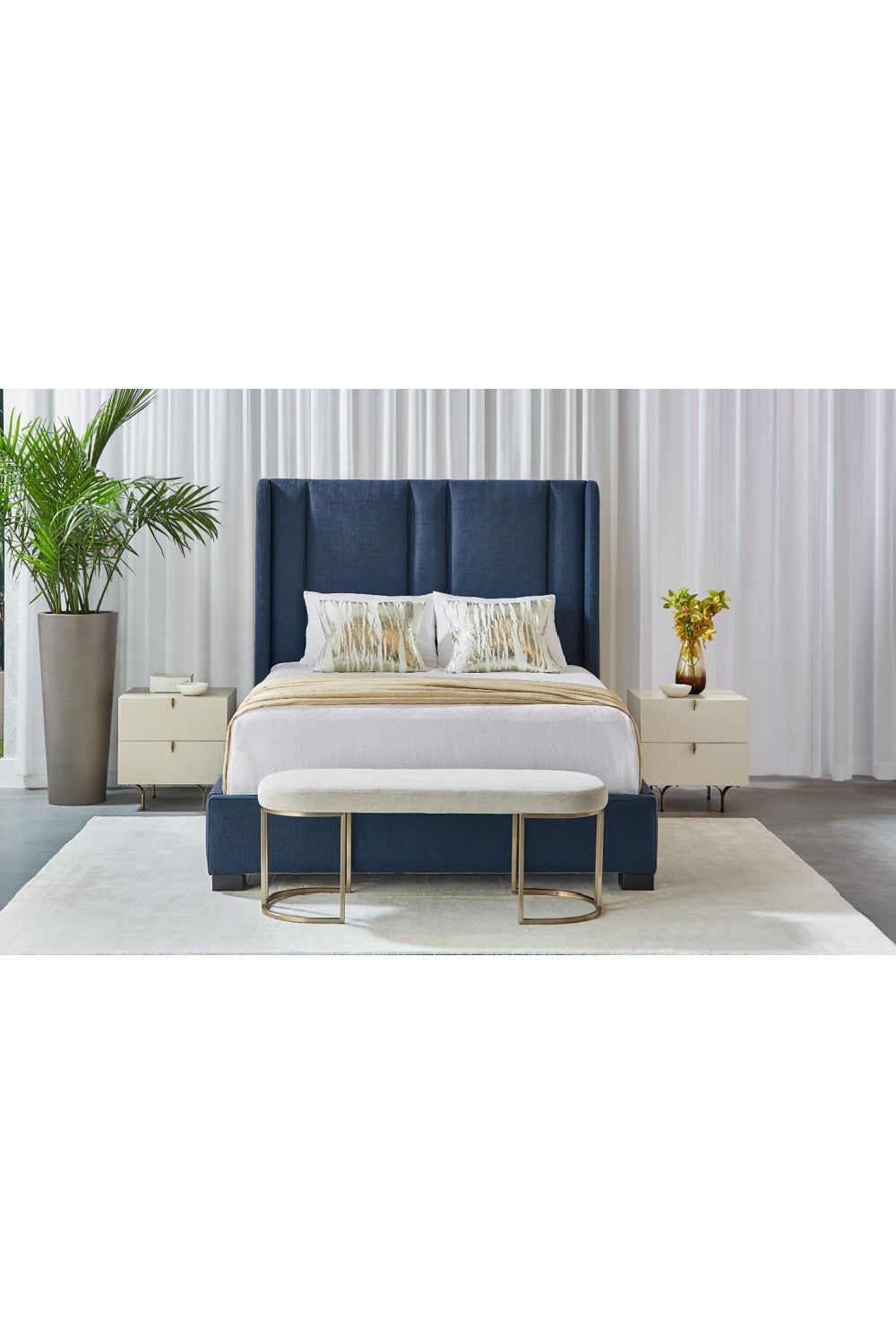 Cream Wood 2-Drawer Nightstand by Splendido Celine, alternate view 12