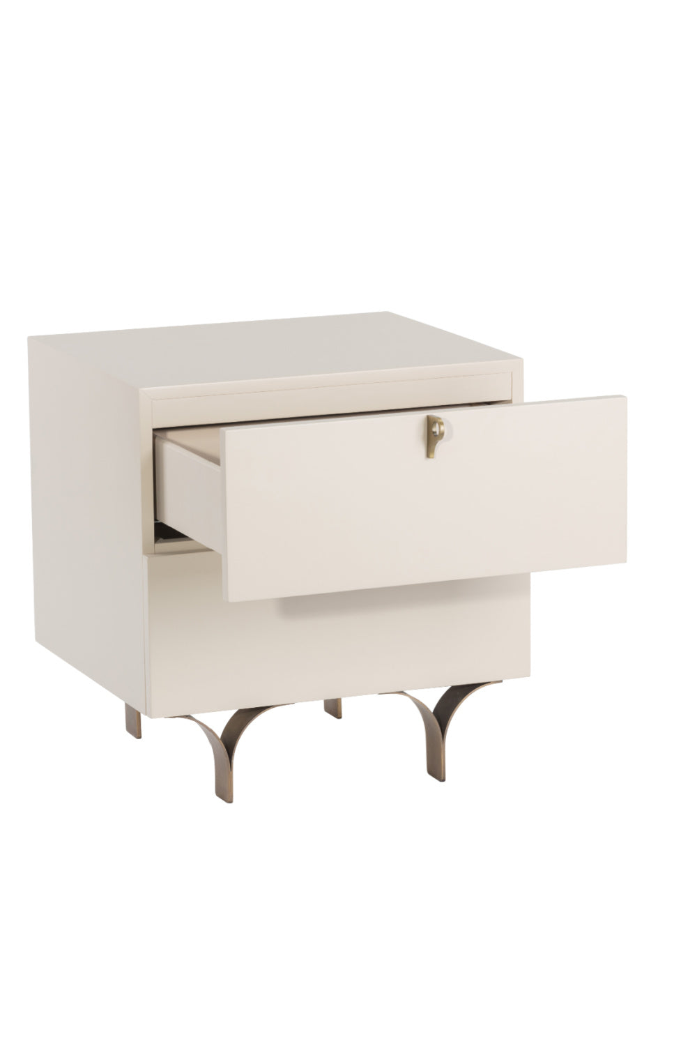 Cream Wood 2-Drawer Nightstand by Splendido Celine, alternate view 4