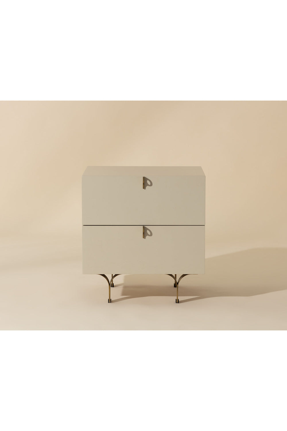 Cream Wood 2-Drawer Nightstand by Splendido Celine, alternate view 8