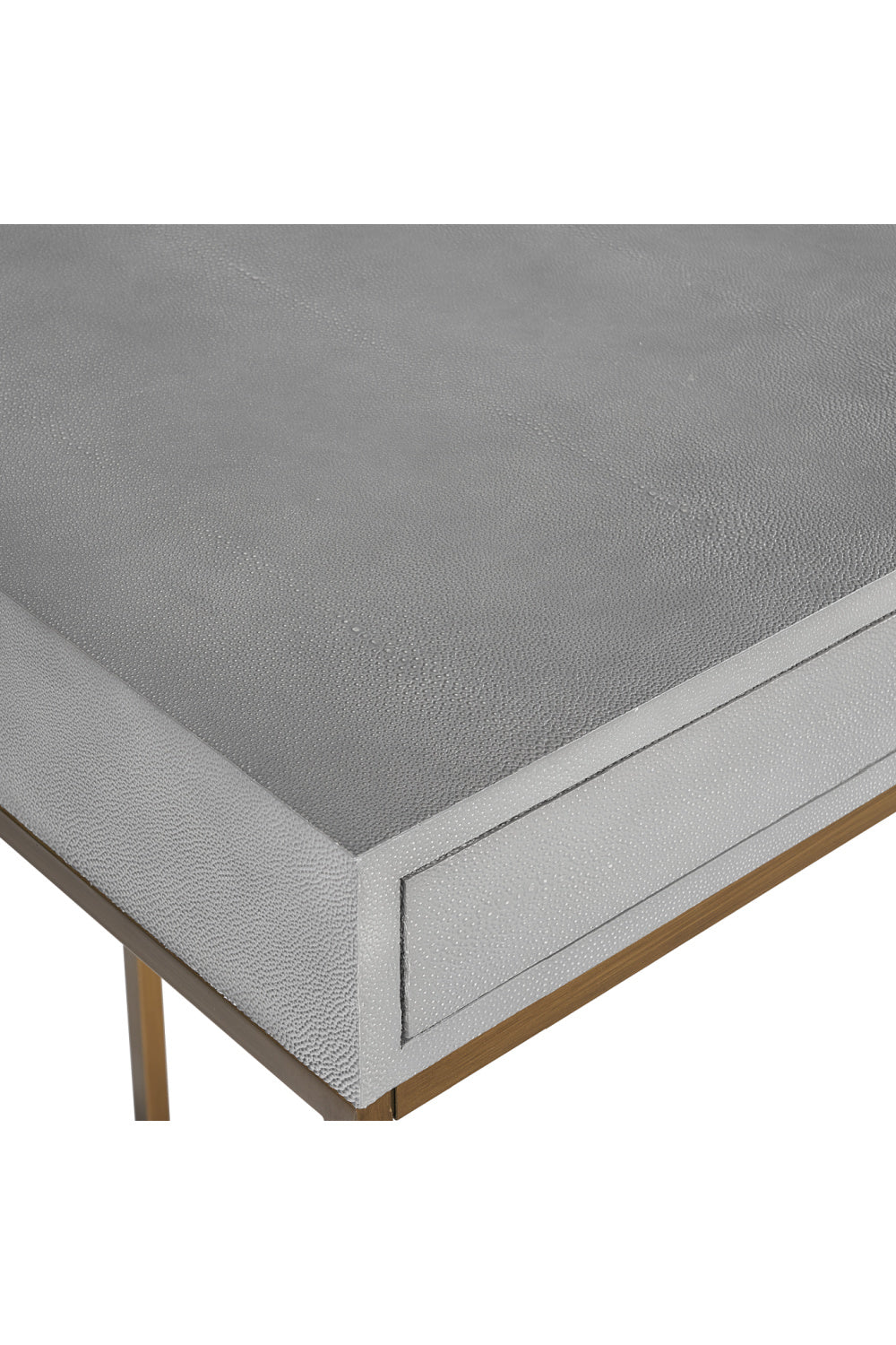 Gray Shagreen 2-Drawer Desk by Splendido Jiro, alternate view 7