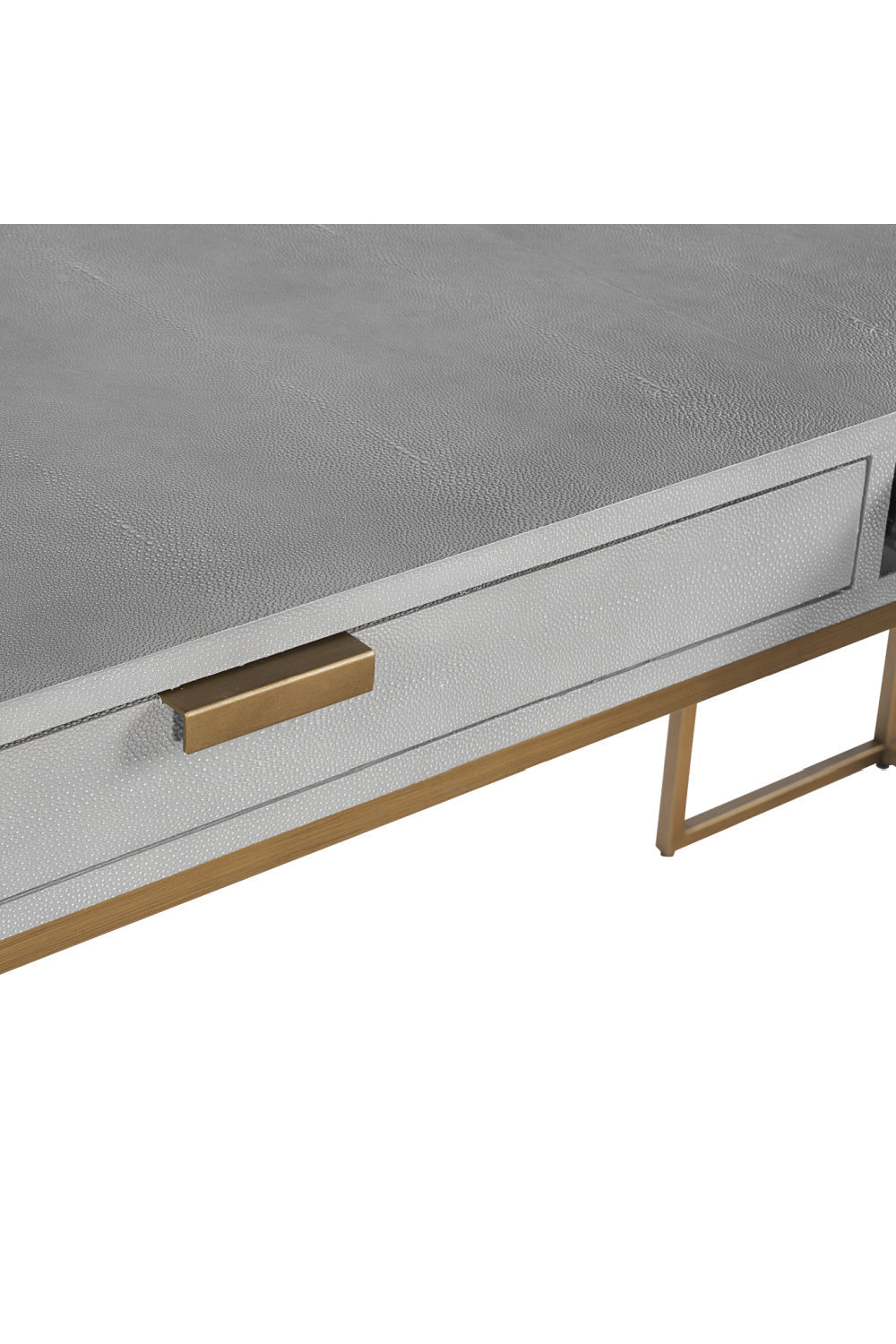 Gray Shagreen 2-Drawer Desk by Splendido Jiro, alternate view 9