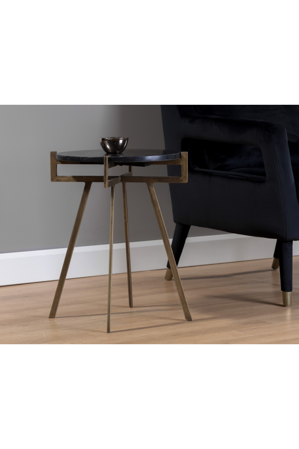 Antique Brass Marble End Table by Splendido Anak Side Table, alternate view 20