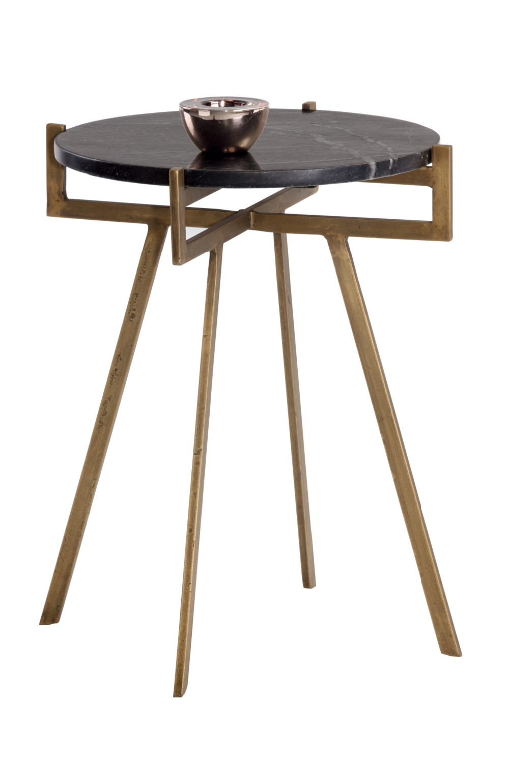 Antique Brass Marble End Table by Splendido Anak Side Table, alternate view 14