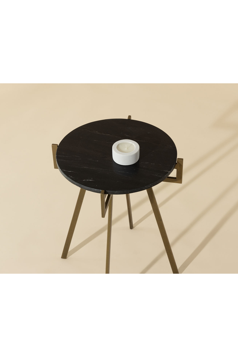 Antique Brass Marble End Table by Splendido Anak Side Table, alternate view 21