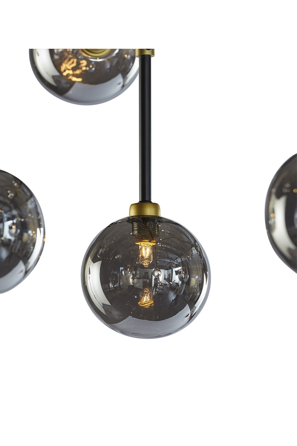 Gray Glass Spheres Chandelier L by Splendido Deimos, alternate view 4