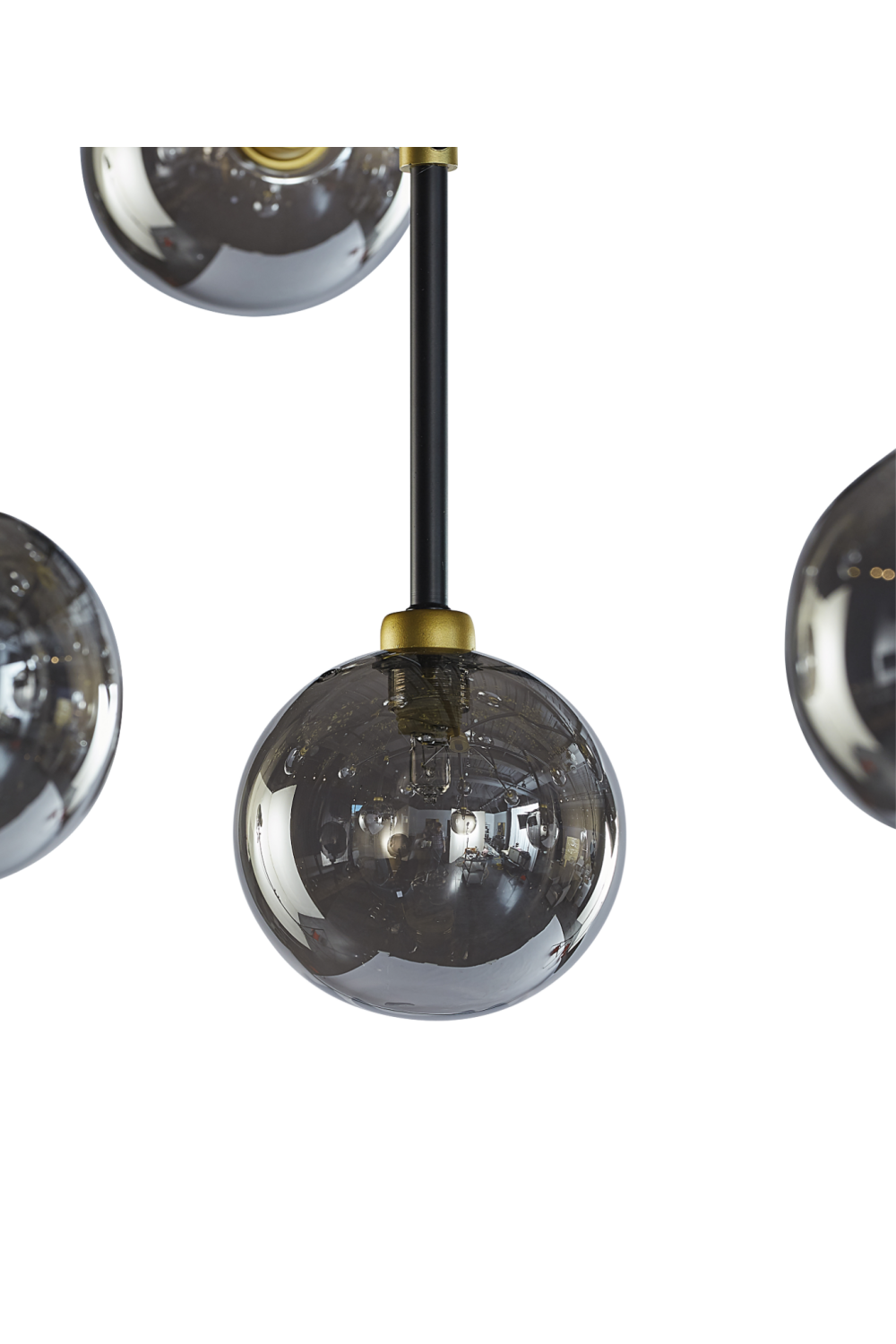 Gray Glass Spheres Chandelier L by Splendido Deimos, alternate view 5