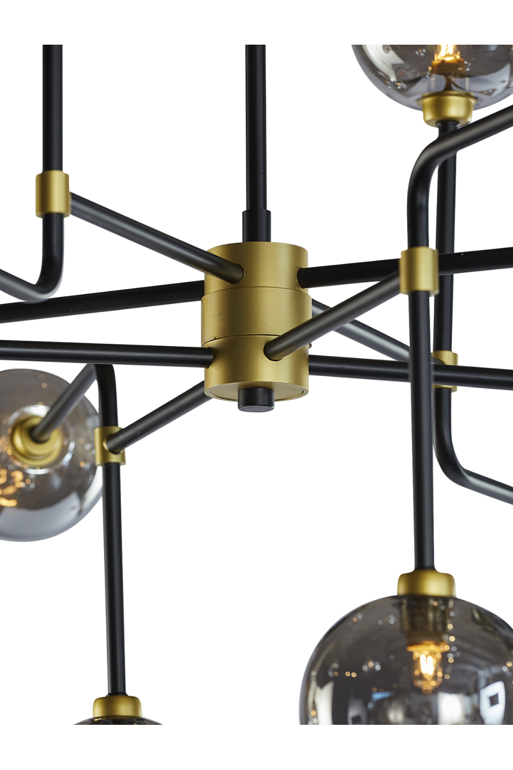 Gray Glass Spheres Chandelier L by Splendido Deimos, alternate view 6