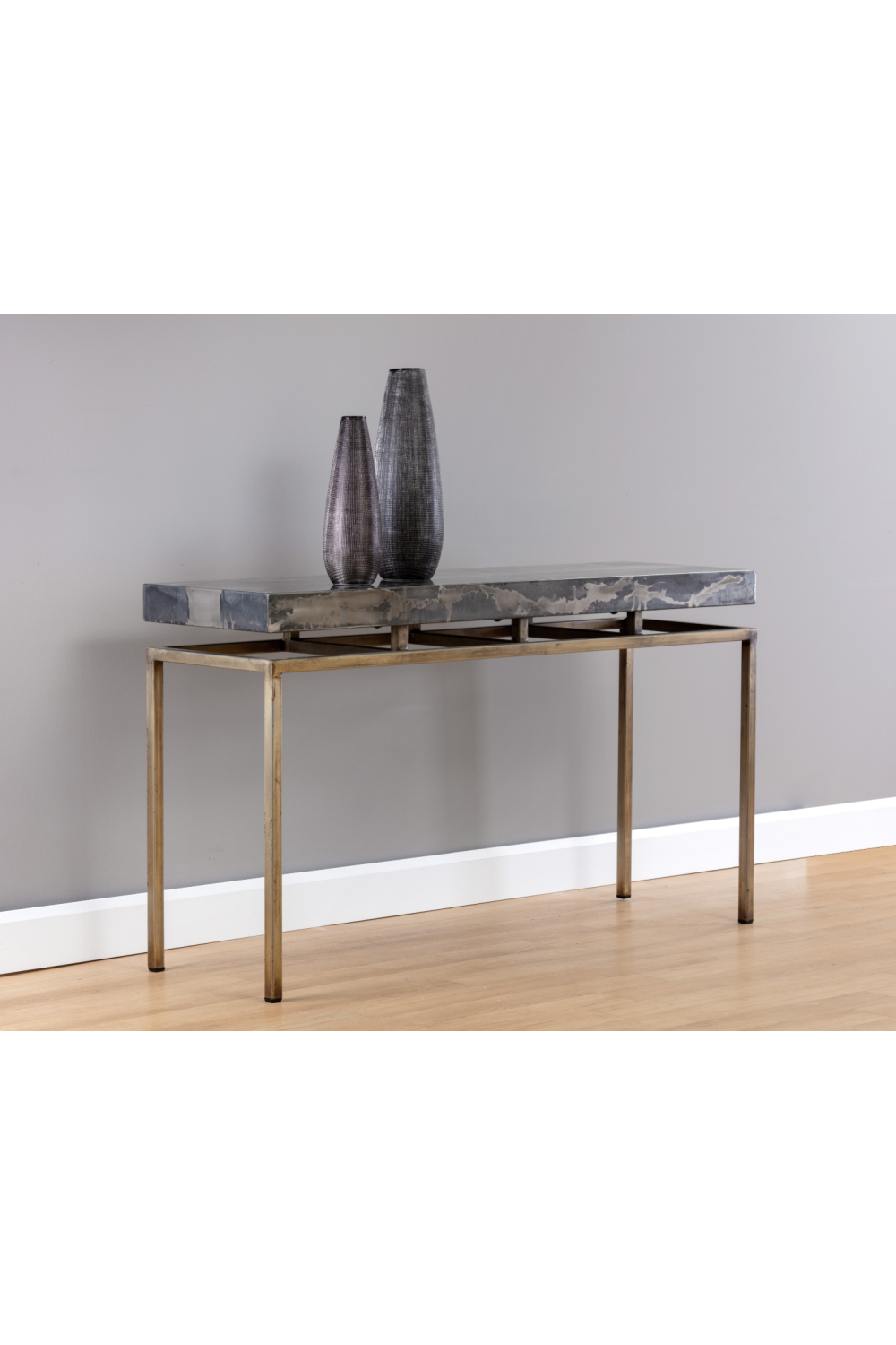 Modern European furniture - Gray Iron Console Table - www.oroa.com
