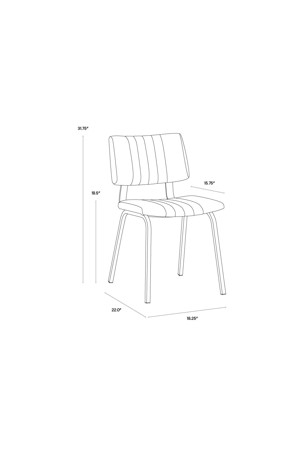 Leather Look Industrial Dining Chairs (2) by Splendido Berkley, alternate view 9