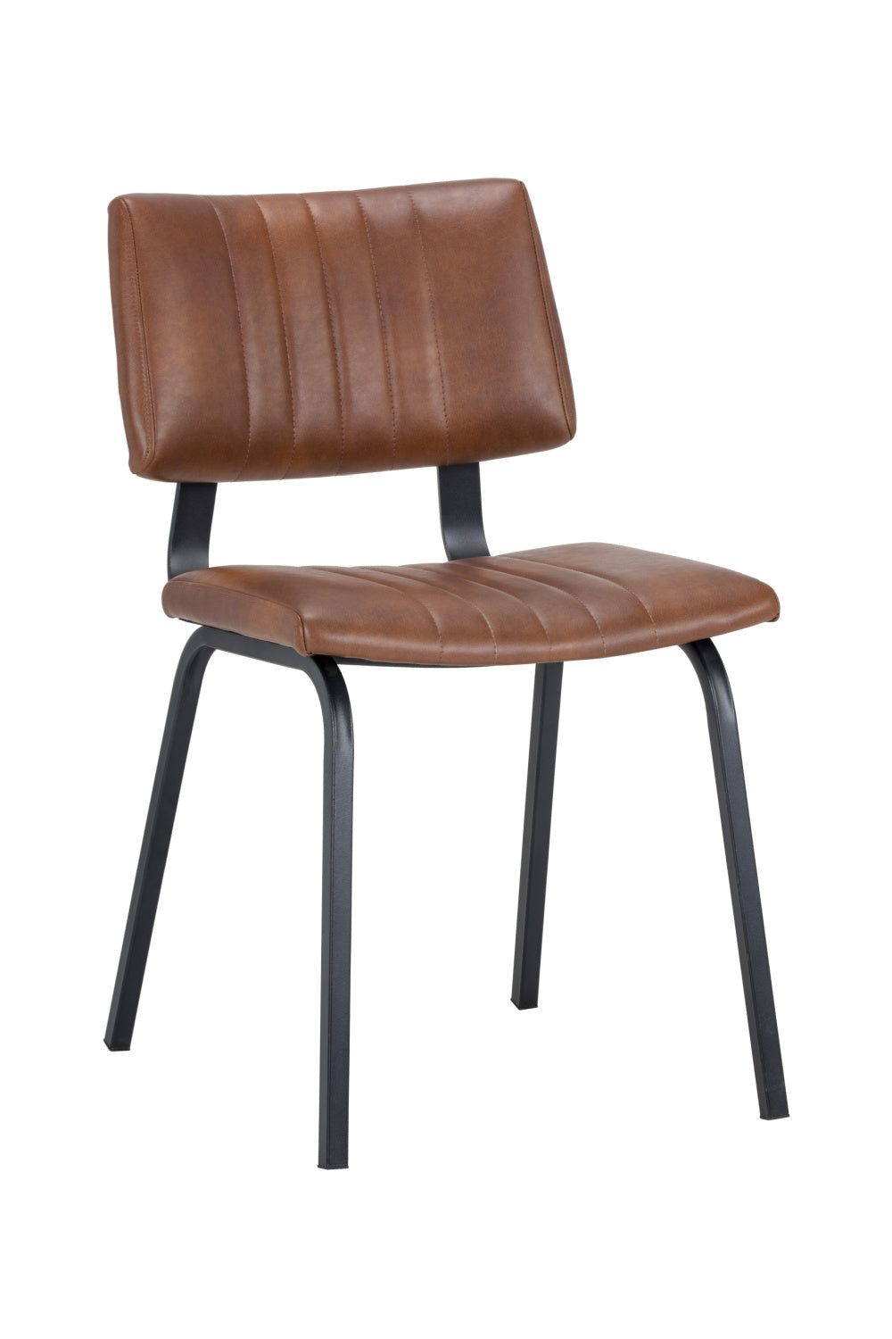 Leather Look Industrial Dining Chairs (2) by Splendido Berkley