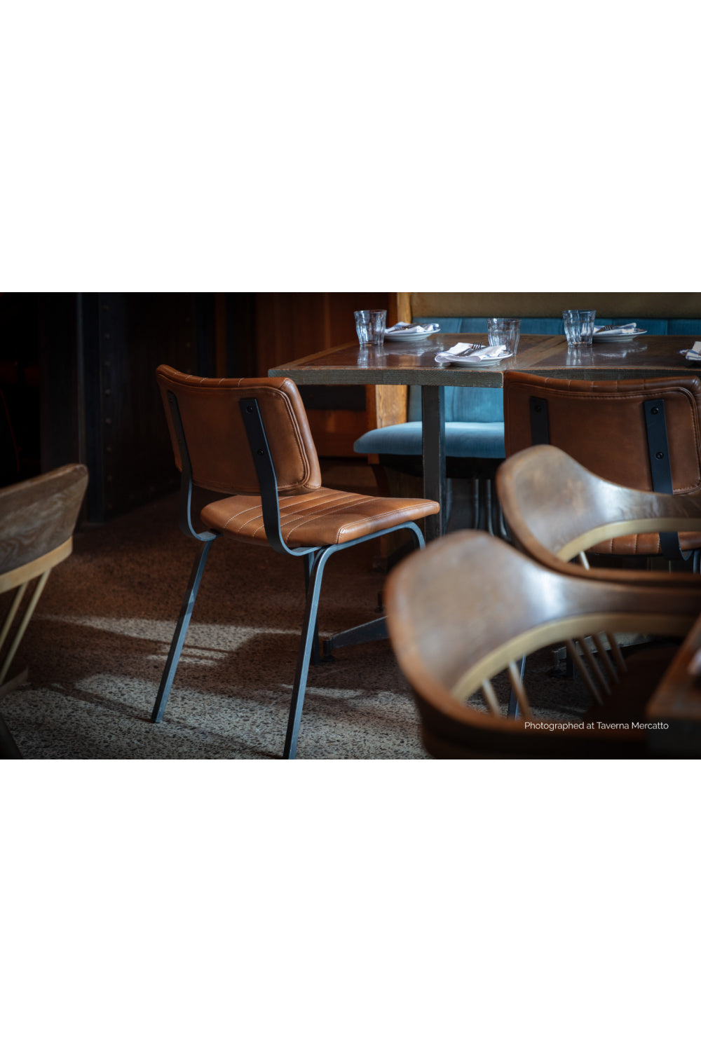 Leather Look Industrial Dining Chairs (2) by Splendido Berkley, alternate view 8