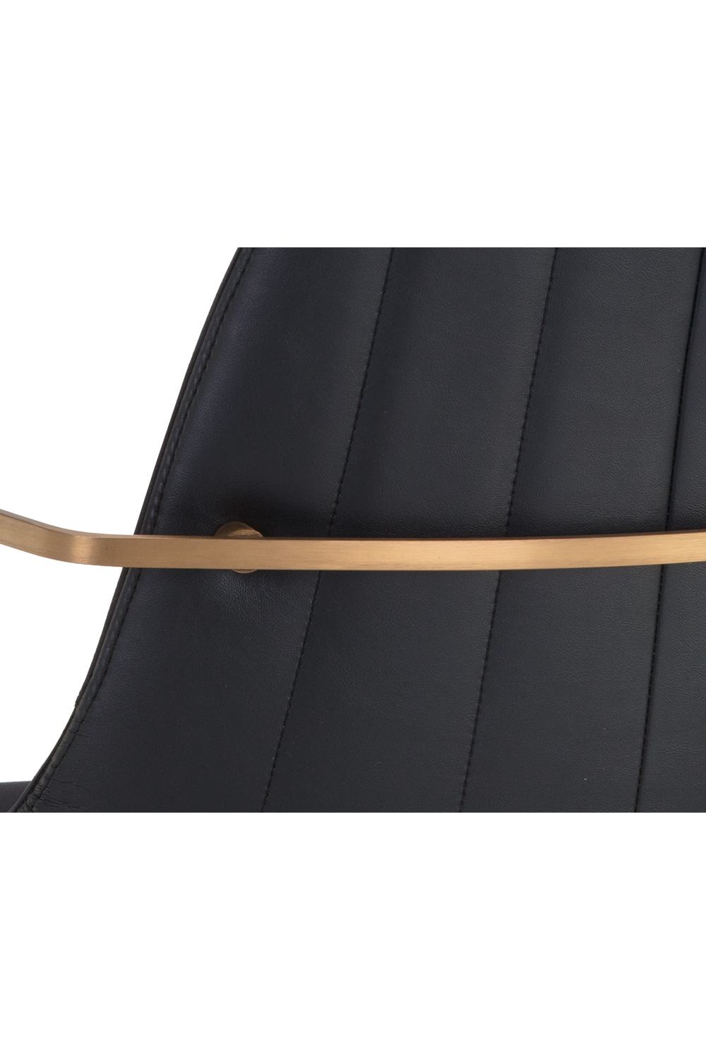 Black Leather Swivel Dining Chair by Splendido Cassius, alternate view 6