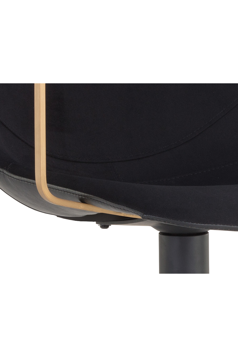 Black Leather Swivel Dining Chair by Splendido Cassius, alternate view 7