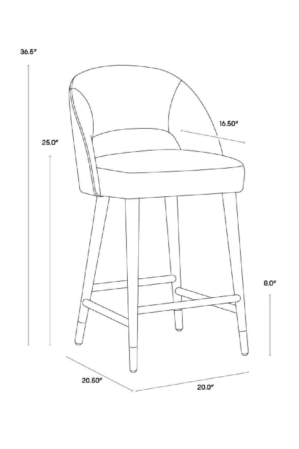 Green Cutout-Back Counter Stool by Splendido Monae, alternate view 11