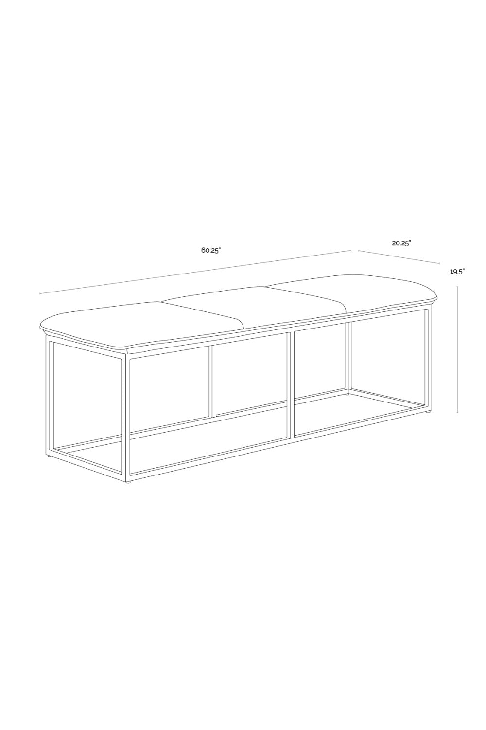 Rustic Bronze Frame Bench by Splendido Alley, alternate view 4