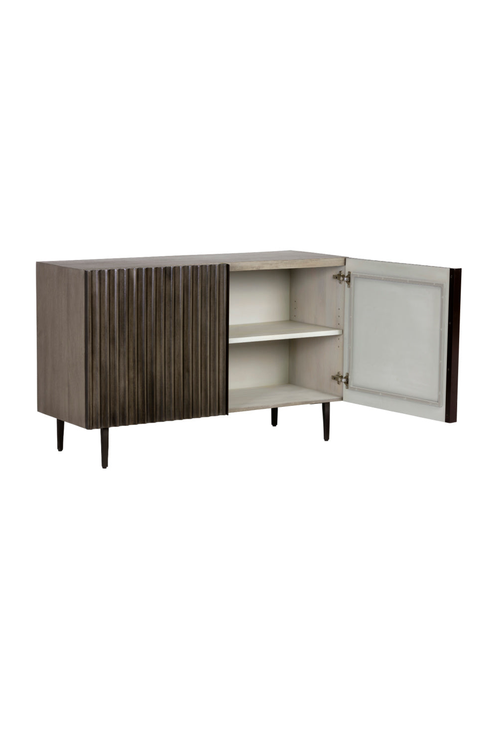Taupe Fluted Wood Sideboard by Splendido Carlin, alternate view 4