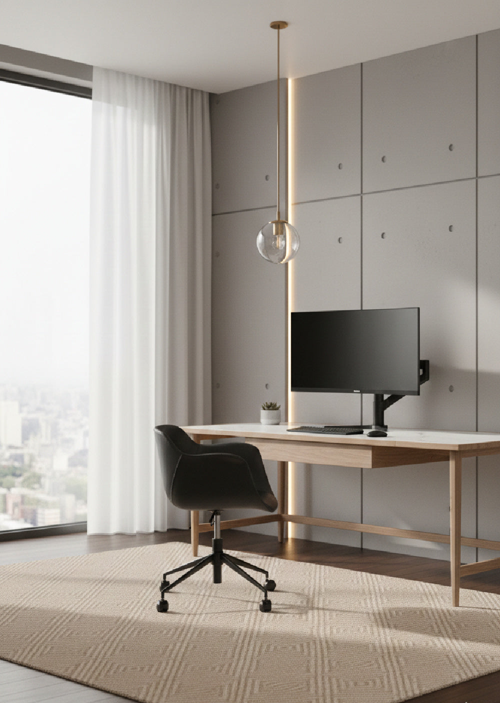 Swivel Upholstered Office Chair by Splendido Owen, alternate view 2