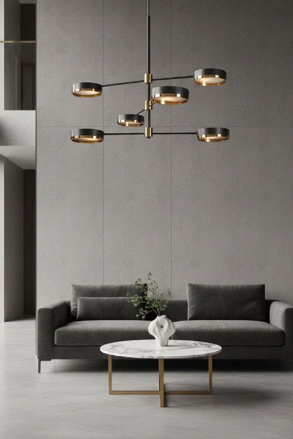 Adjustable Arm 6-Light Chandelier by Splendido Oralee, alternate view 2