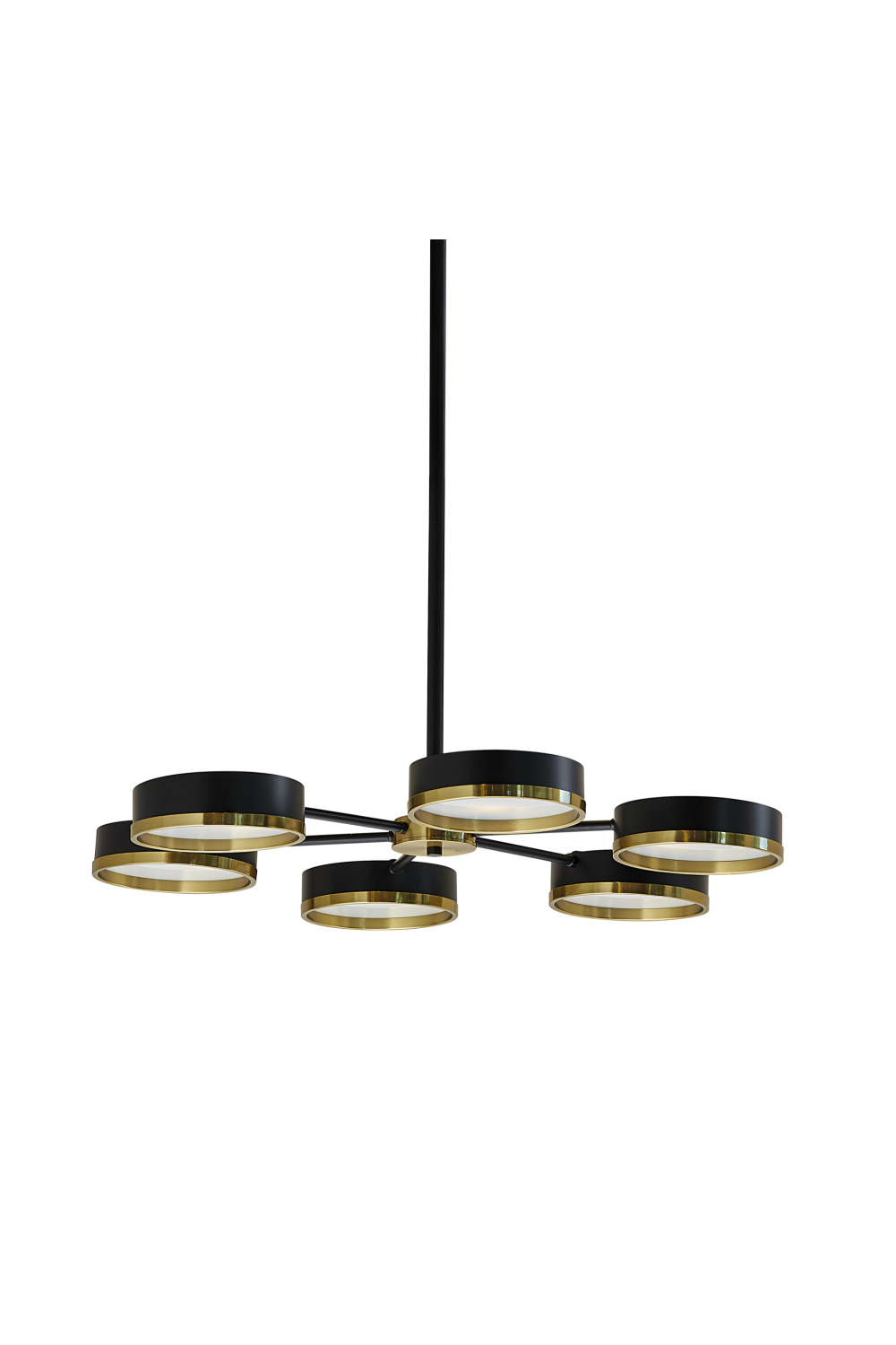 Black Round 6-Light Chandelier by Splendido Oswin, alternate view 4