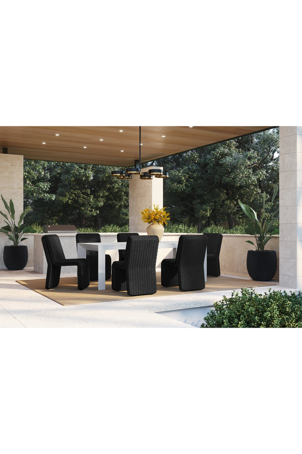 Black Round 6-Light Chandelier by Splendido Oswin, alternate view 9
