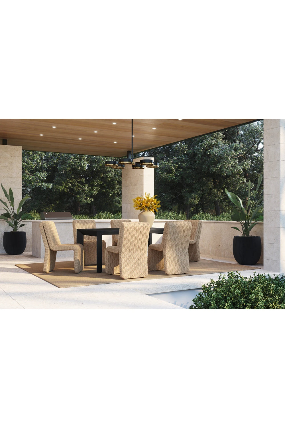 Black Round 6-Light Chandelier by Splendido Oswin, alternate view 10