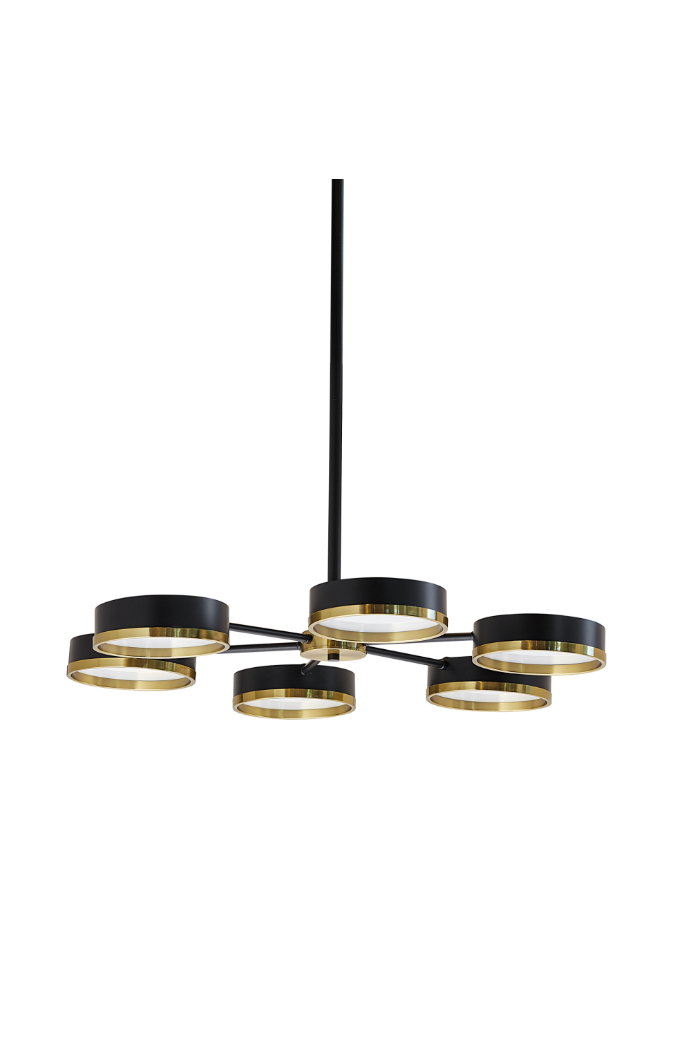 Black Round 6-Light Chandelier | Splendido Oswin | Oroa.com